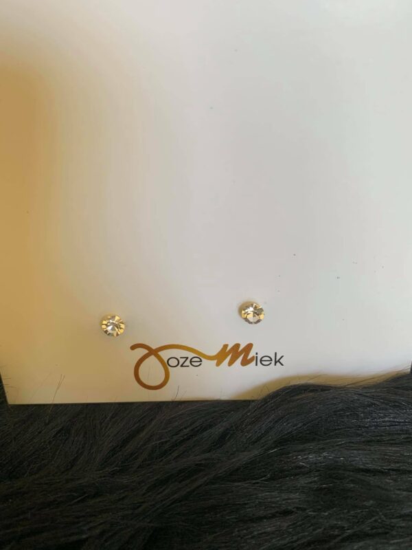 Diamanten studs oorbellen met gratis quote kaartje (foto 3)