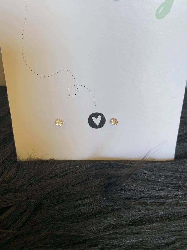 Diamanten studs oorbellen met gratis quote kaartje (foto 4)