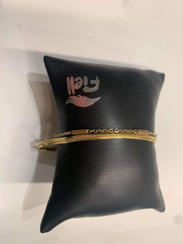 Fijne dubbele gouden armband – Armbanden (foto 2)