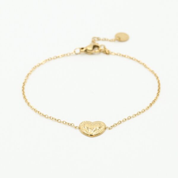 Fijne gouden armband met hartje – Armbanden (foto 2)