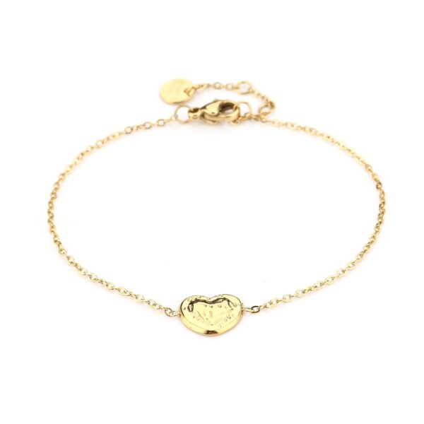 Fijne gouden armband met hartje – Armbanden