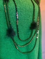 Gelaagde ketting met kwastje – Halskettingen