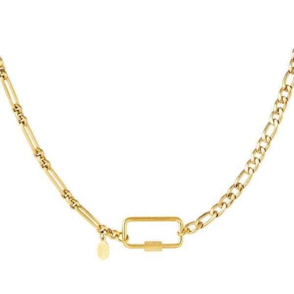 Gouden halsketting met schakelhanger – Halskettingen