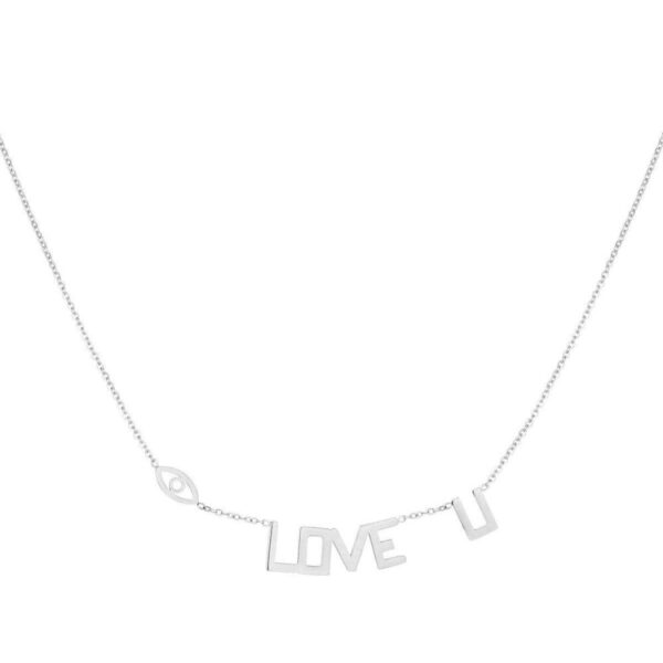 Zilveren LOVE ketting – Halskettingen