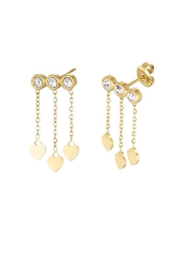 Zilveren staaf hangoorbellen – Oorbellen (foto 6)